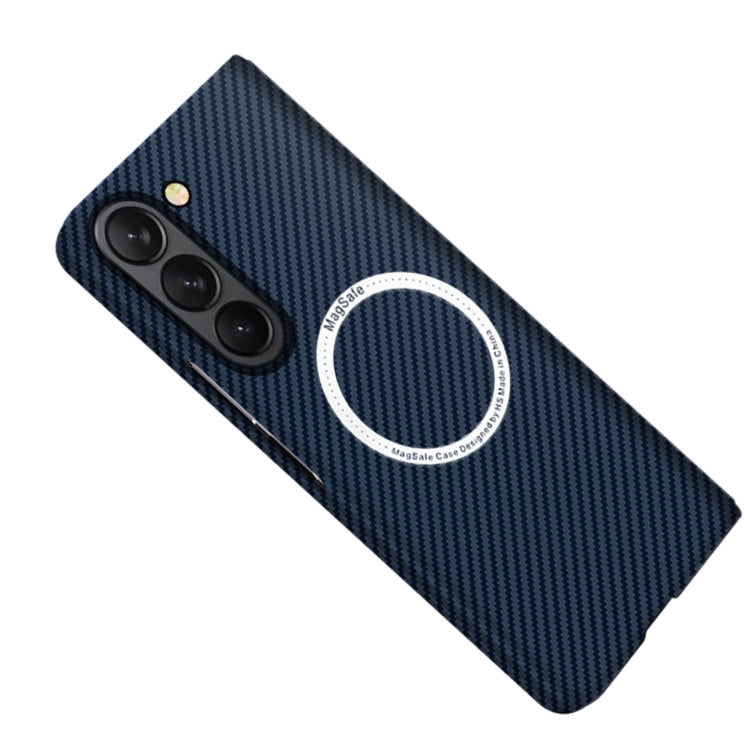 For Samsung Galaxy Z Fold5 Carbon Fiber Texture MagSafe Magnetic Phone Case(Blue) - free shipping - PMC TechLife - Order now!