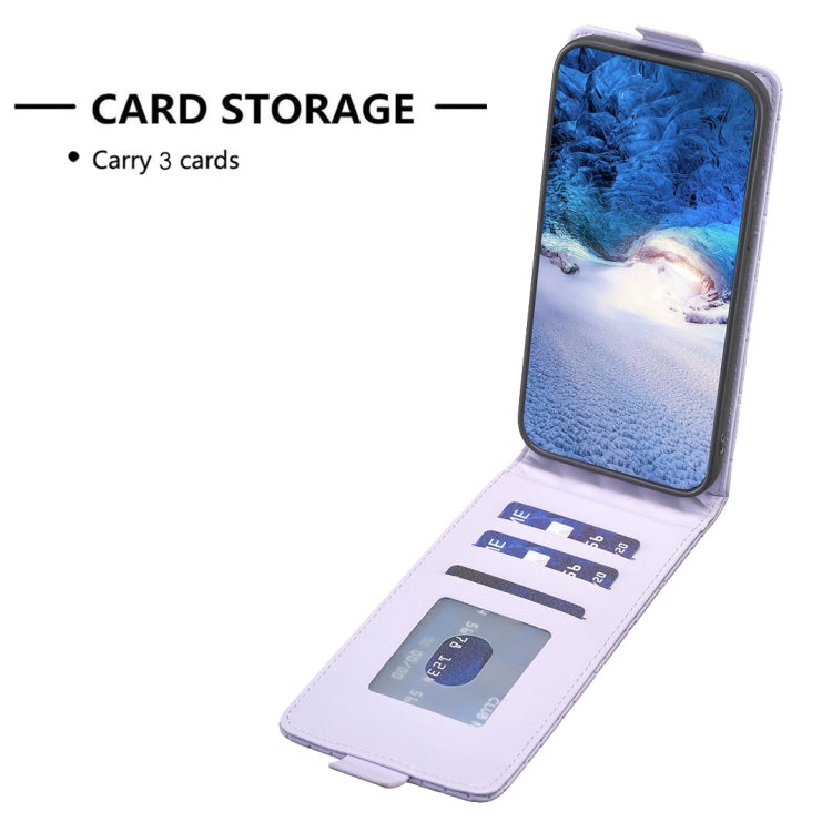 For iPhone 16 Diamond Lattice Vertical Flip Leather Phone Case(Purple) - iPhone 16 Cases by PMC TechLife | Online Shopping South Africa | PMC TechLife | Buy Now Pay Later Mobicred