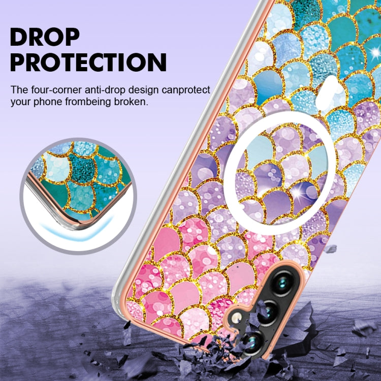 For Samsung Galaxy A34 5G Marble Pattern Dual-side IMD Magsafe TPU Phone Case(Colorful Scales) - free shipping - PMC TechLife - Order now!