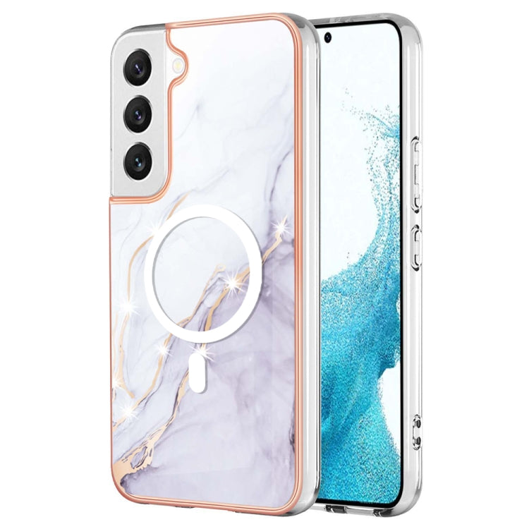 For Samsung Galaxy S22+ 5G Marble Pattern Dual-side IMD Magsafe TPU Phone Case(White 006) - Galaxy S22+ 5G Cases by PMC TechLife | Online Shopping South Africa | PMC TechLife | Buy Now Pay Later Mobicred