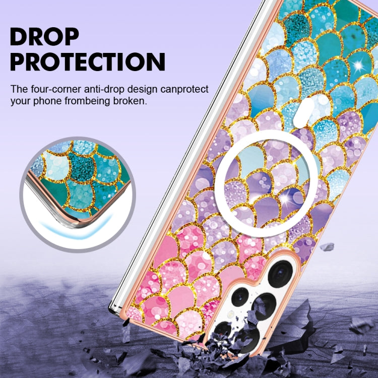 For Samsung Galaxy S22 Ultra 5G Marble Pattern Dual-side IMD Magsafe TPU Phone Case(Colorful Scales) - Galaxy S22 Ultra 5G Cases by PMC TechLife | Online Shopping South Africa | PMC TechLife