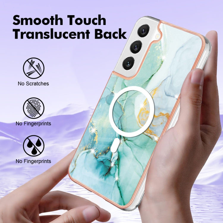 For Samsung Galaxy S23 5G Marble Pattern Dual-side IMD Magsafe TPU Phone Case(Green 003) - Galaxy S23 5G Cases by PMC TechLife | Online Shopping South Africa | PMC TechLife