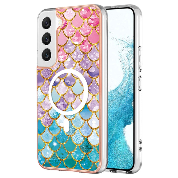 For Samsung Galaxy S23 5G Marble Pattern Dual-side IMD Magsafe TPU Phone Case(Colorful Scales) - Galaxy S23 5G Cases by PMC TechLife | Online Shopping South Africa | PMC TechLife