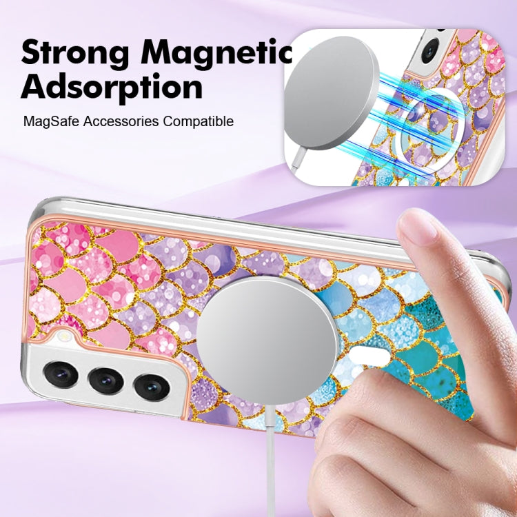 For Samsung Galaxy S23+ 5G Marble Pattern Dual-side IMD Magsafe TPU Phone Case(Colorful Scales) - Galaxy S23+ 5G Cases by PMC TechLife | Online Shopping South Africa | PMC TechLife
