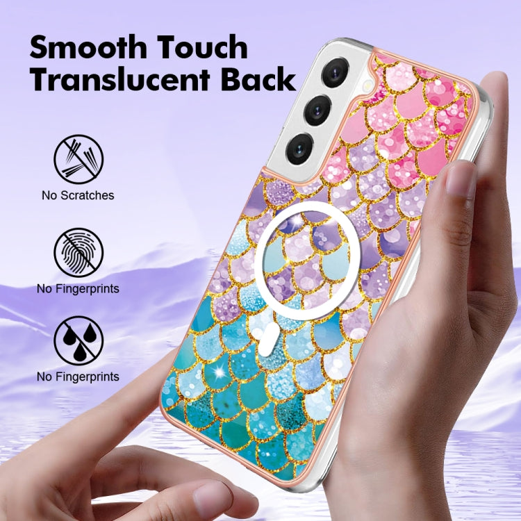For Samsung Galaxy S23+ 5G Marble Pattern Dual-side IMD Magsafe TPU Phone Case(Colorful Scales) - Galaxy S23+ 5G Cases by PMC TechLife | Online Shopping South Africa | PMC TechLife