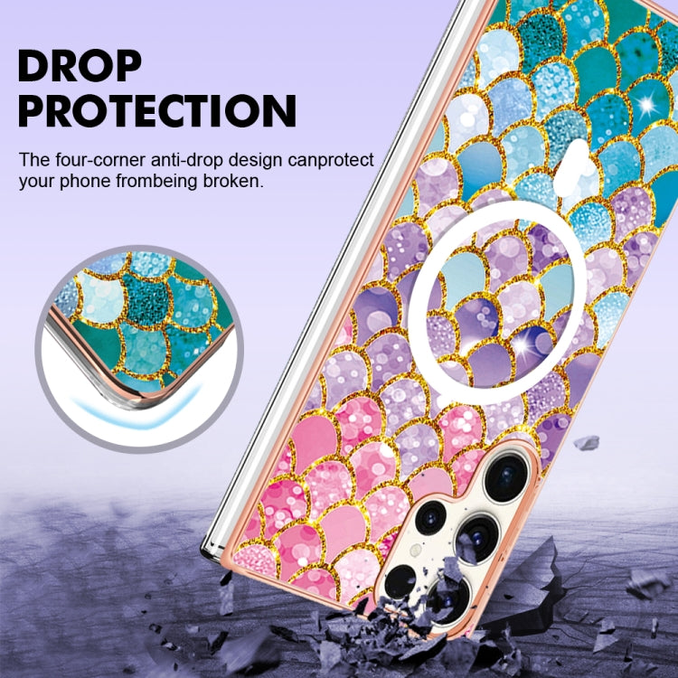 For Samsung Galaxy S23 Ultra 5G Marble Pattern Dual-side IMD Magsafe TPU Phone Case(Colorful Scales) - Galaxy S23 Ultra 5G Cases by PMC TechLife | Online Shopping South Africa | PMC TechLife