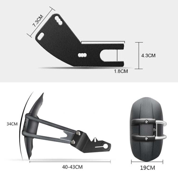 Motorcycle Stainless Steel Modified Rear Wheel Fender Dustproof Splash Flaps Mudguards Fender Guard, Style:C Style Foot - Others by PMC TechLife | Online Shopping South Africa | PMC TechLife | Buy Now Pay Later Mobicred
