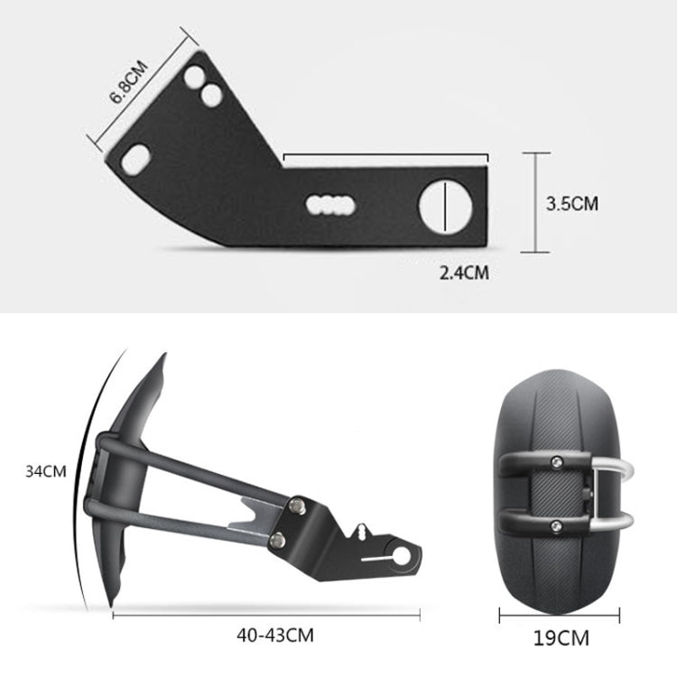 Motorcycle Stainless Steel Modified Rear Wheel Fender Dustproof Splash Flaps Mudguards Fender Guard, Style:D Style Foot - Others by PMC TechLife | Online Shopping South Africa | PMC TechLife | Buy Now Pay Later Mobicred