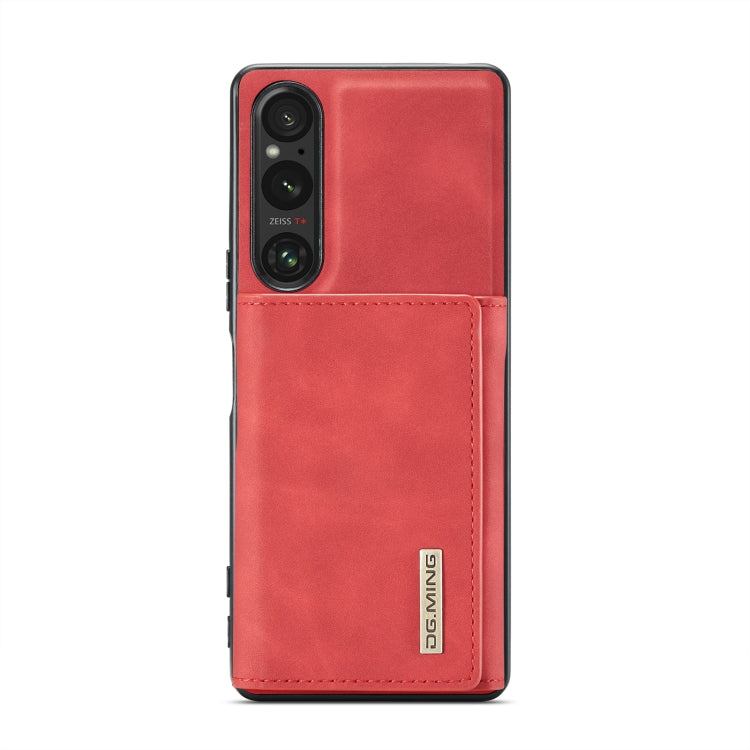 For Sony Xperia 1 V DG.MING M1 Series 3-Fold Multi Card Wallet + Magnetic Phone Case(Red) - Sony Cases by DG.MING | Online Shopping South Africa | PMC TechLife | Buy Now Pay Later Mobicred