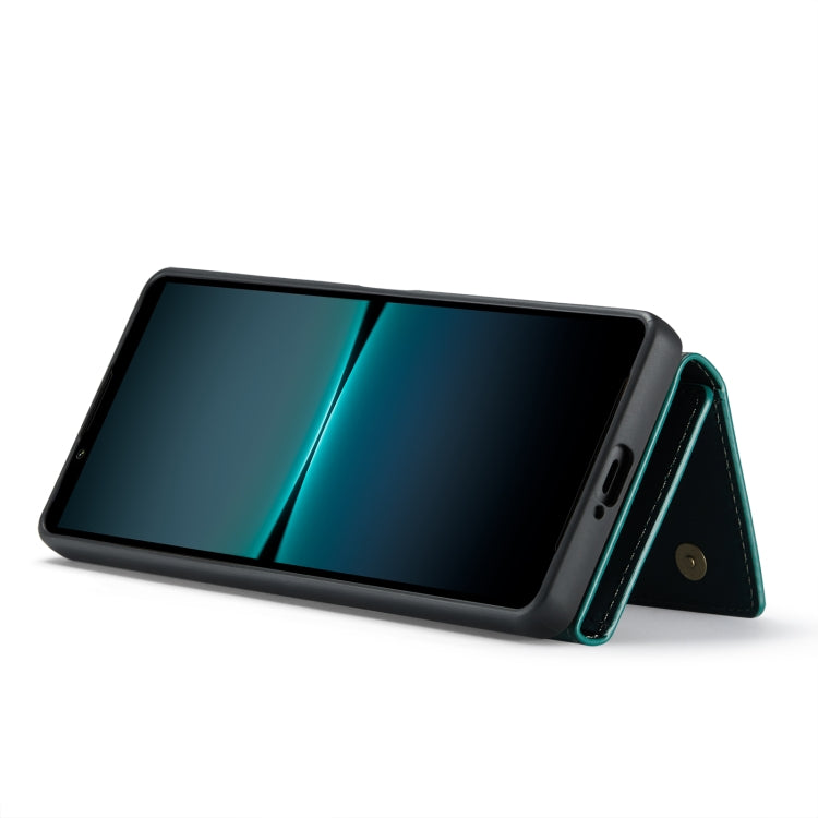 For Sony Xperia 1 V DG.MING M1 Series 3-Fold Multi Card Wallet + Magnetic Phone Case(Green) - Sony Cases by DG.MING | Online Shopping South Africa | PMC TechLife | Buy Now Pay Later Mobicred