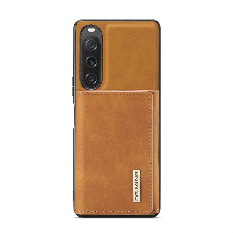 For Sony Xperia 10 V DG.MING M1 Series 3-Fold Multi Card Wallet + Magnetic Phone Case(Brown) - free shipping - PMC TechLife - Order now!