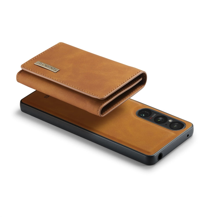 For Sony Xperia 1 VI DG.MING M1 Series 3-Fold Multi Card Wallet + Magnetic Phone Case(Brown) - Sony Cases by DG.MING | Online Shopping South Africa | PMC TechLife | Buy Now Pay Later Mobicred