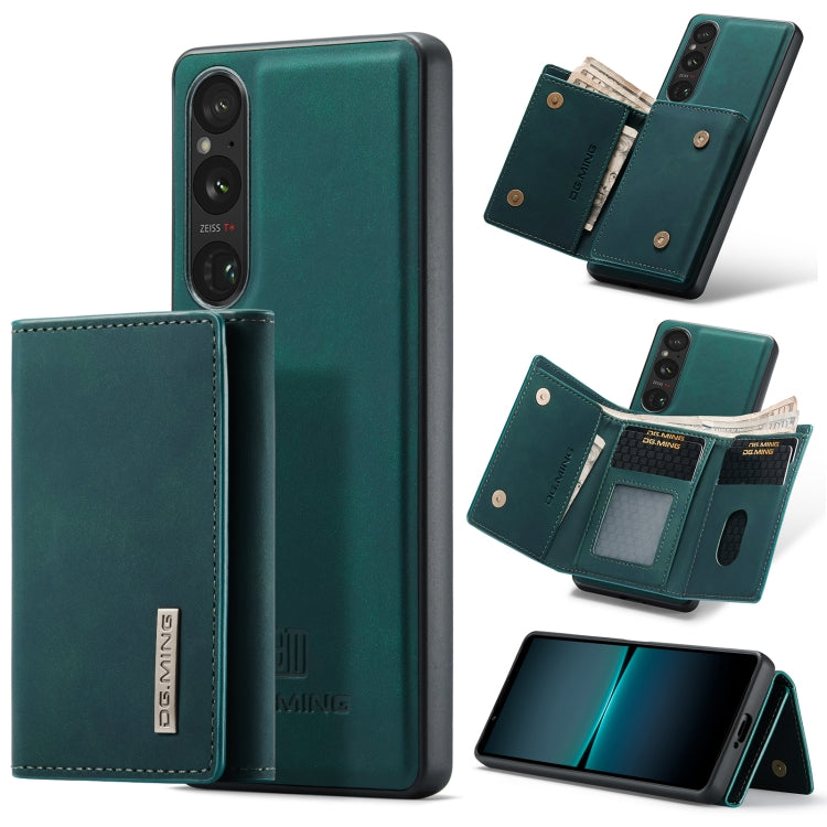 For Sony Xperia 1 VI DG.MING M1 Series 3-Fold Multi Card Wallet + Magnetic Phone Case(Green) - Sony Cases by DG.MING | Online Shopping South Africa | PMC TechLife | Buy Now Pay Later Mobicred