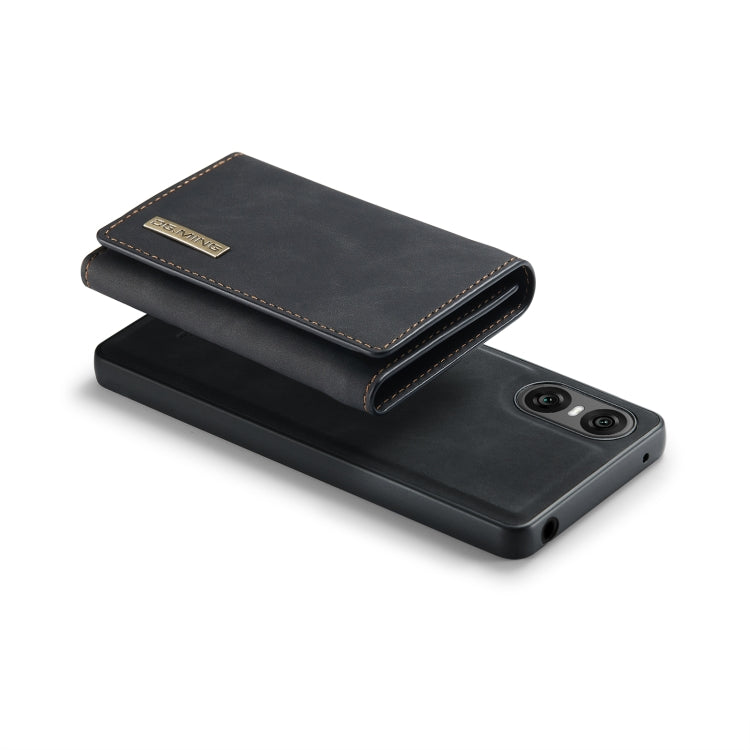 For Sony Xperia 10 VI DG.MING M1 Series 3-Fold Multi Card Wallet + Magnetic Phone Case(Black) - Sony Cases by DG.MING | Online Shopping South Africa | PMC TechLife | Buy Now Pay Later Mobicred