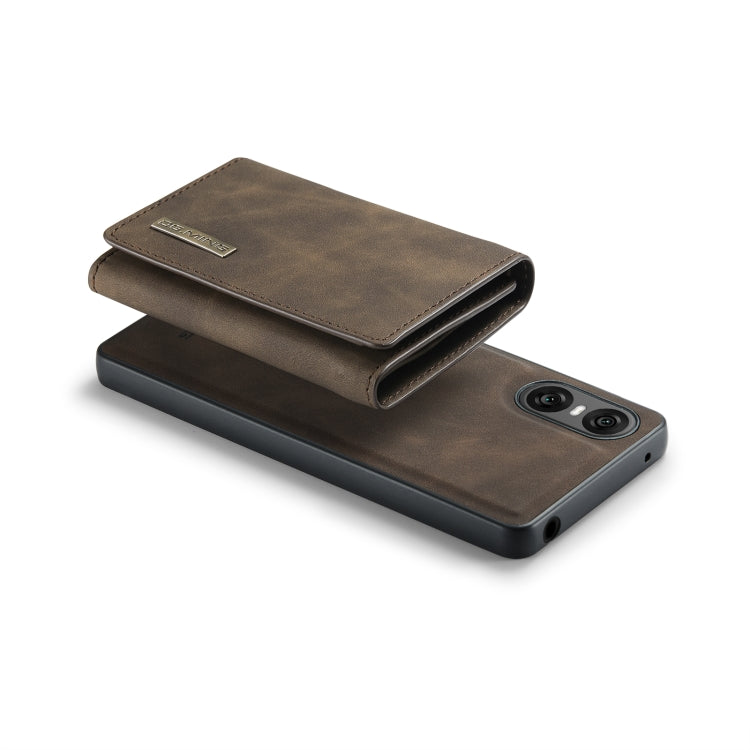 For Sony Xperia 10 VI DG.MING M1 Series 3-Fold Multi Card Wallet + Magnetic Phone Case(Coffee) - Sony Cases by DG.MING | Online Shopping South Africa | PMC TechLife | Buy Now Pay Later Mobicred