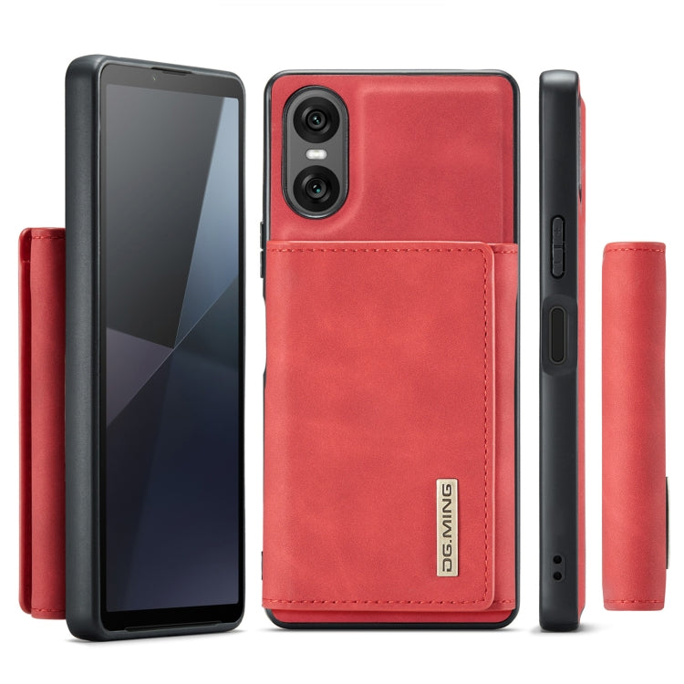 For Sony Xperia 10 VI DG.MING M1 Series 3-Fold Multi Card Wallet + Magnetic Phone Case(Red) - Sony Cases by DG.MING | Online Shopping South Africa | PMC TechLife | Buy Now Pay Later Mobicred