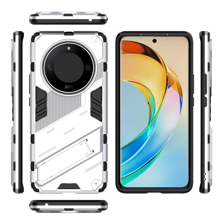 For Honor X50 5G Global / X9B Punk Armor 2 in 1 PC + TPU Phone Case with Holder(White) - Honor Cases by PMC TechLife | Online Shopping South Africa | PMC TechLife | Buy Now Pay Later Mobicred