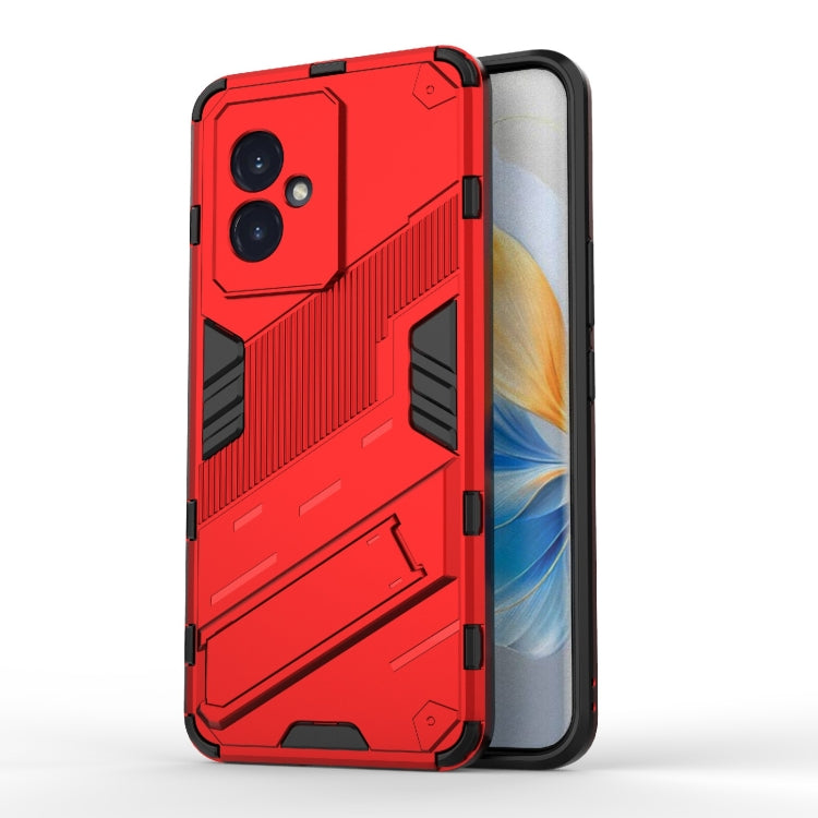 For Honor 100 5G Punk Armor 2 in 1 PC + TPU Phone Case with Holder(Red) - Honor Cases by PMC TechLife | Online Shopping South Africa | PMC TechLife | Buy Now Pay Later Mobicred