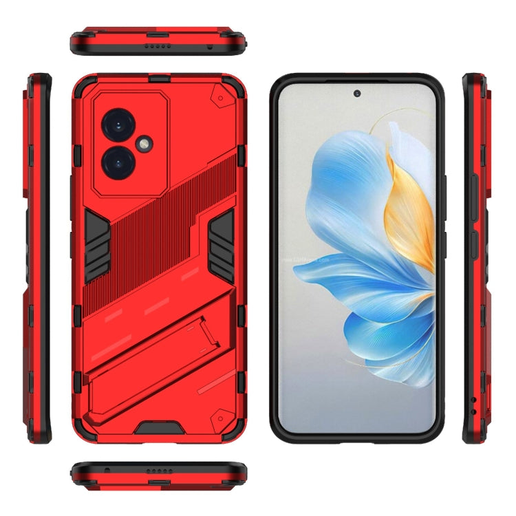 For Honor 100 5G Punk Armor 2 in 1 PC + TPU Phone Case with Holder(Red) - Honor Cases by PMC TechLife | Online Shopping South Africa | PMC TechLife | Buy Now Pay Later Mobicred