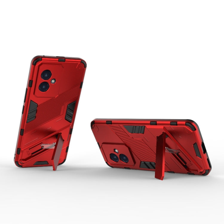 For Honor 100 5G Punk Armor 2 in 1 PC + TPU Phone Case with Holder(Red) - Honor Cases by PMC TechLife | Online Shopping South Africa | PMC TechLife | Buy Now Pay Later Mobicred