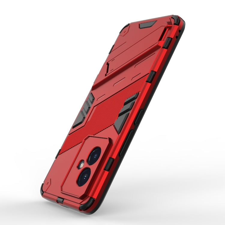 For Honor 100 5G Punk Armor 2 in 1 PC + TPU Phone Case with Holder(Red) - Honor Cases by PMC TechLife | Online Shopping South Africa | PMC TechLife | Buy Now Pay Later Mobicred