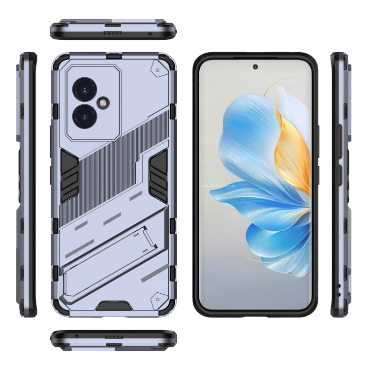 For Honor 100 5G Punk Armor 2 in 1 PC + TPU Phone Case with Holder(Grey) - Honor Cases by PMC TechLife | Online Shopping South Africa | PMC TechLife | Buy Now Pay Later Mobicred