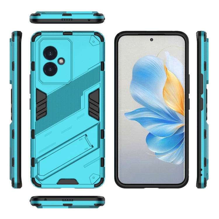 For Honor 100 5G Punk Armor 2 in 1 PC + TPU Phone Case with Holder(Blue) - Honor Cases by PMC TechLife | Online Shopping South Africa | PMC TechLife | Buy Now Pay Later Mobicred