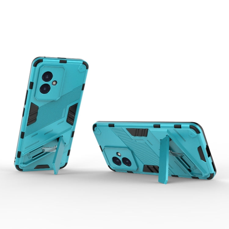 For Honor 100 5G Punk Armor 2 in 1 PC + TPU Phone Case with Holder(Blue) - Honor Cases by PMC TechLife | Online Shopping South Africa | PMC TechLife | Buy Now Pay Later Mobicred