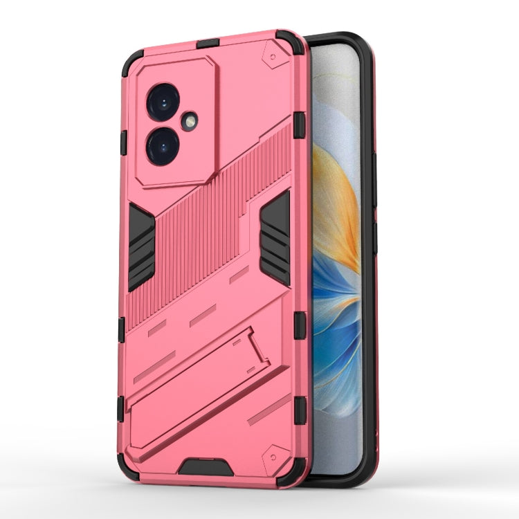 For Honor 100 5G Punk Armor 2 in 1 PC + TPU Phone Case with Holder(Light Red) - free shipping - PMC TechLife - Order now!