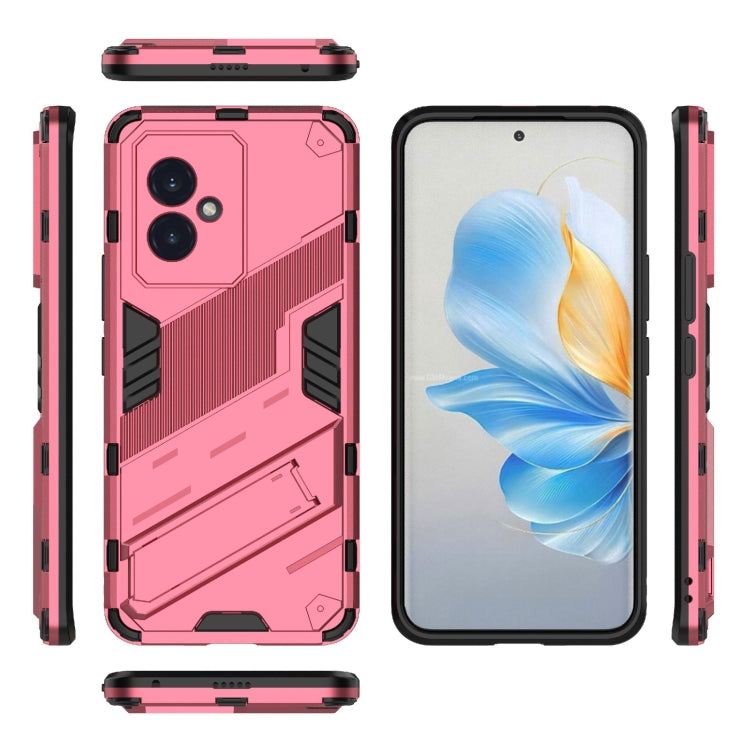 For Honor 100 5G Punk Armor 2 in 1 PC + TPU Phone Case with Holder(Light Red) - free shipping - PMC TechLife - Order now!