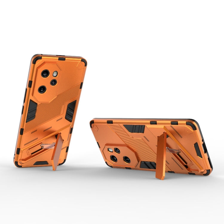 For Honor 100 Pro 5G Punk Armor 2 in 1 PC + TPU Phone Case with Holder(Orange) - Honor Cases by PMC TechLife | Online Shopping South Africa | PMC TechLife | Buy Now Pay Later Mobicred