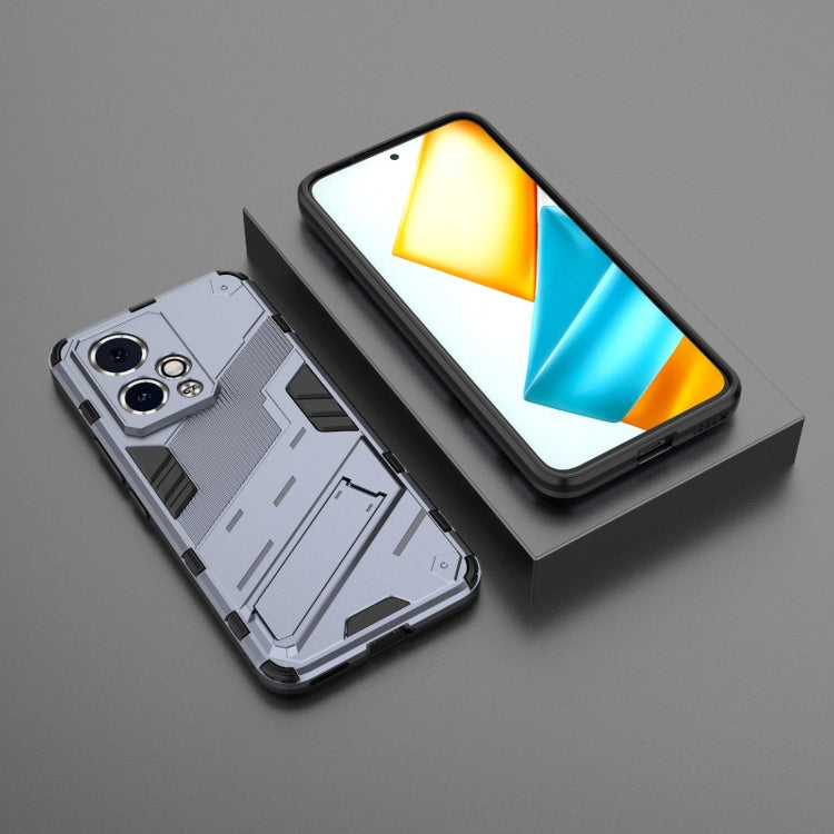For Honor 90 GT 5G Punk Armor 2 in 1 PC + TPU Phone Case with Holder(Grey) - Honor Cases by PMC TechLife | Online Shopping South Africa | PMC TechLife | Buy Now Pay Later Mobicred