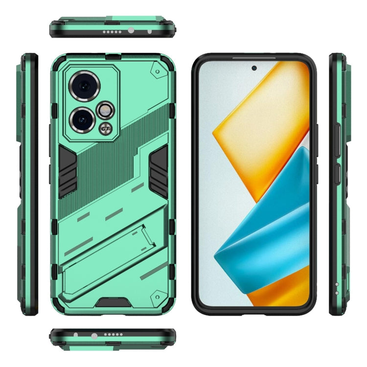 For Honor 90 GT 5G Punk Armor 2 in 1 PC + TPU Phone Case with Holder(Green) - Honor Cases by PMC TechLife | Online Shopping South Africa | PMC TechLife | Buy Now Pay Later Mobicred