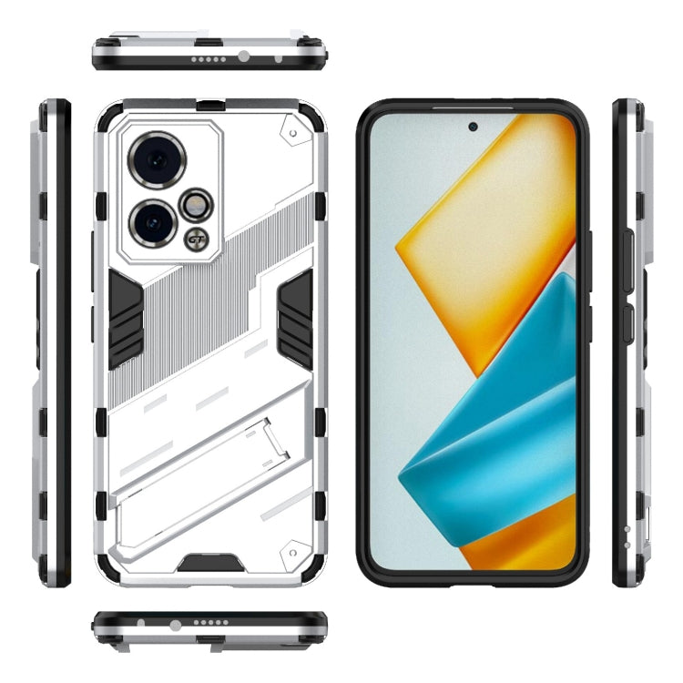 For Honor 90 GT 5G Punk Armor 2 in 1 PC + TPU Phone Case with Holder(White) - Honor Cases by PMC TechLife | Online Shopping South Africa | PMC TechLife | Buy Now Pay Later Mobicred