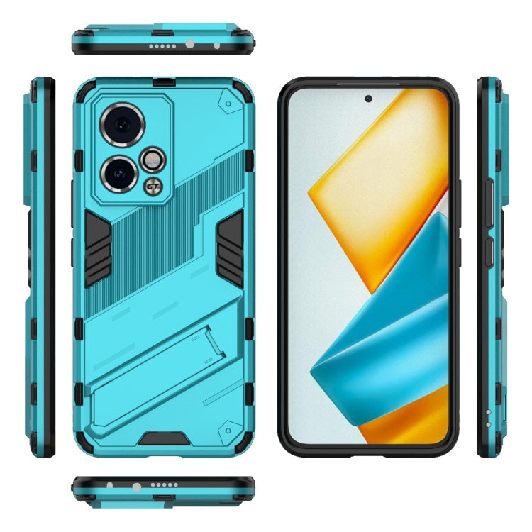 For Honor 90 GT 5G Punk Armor 2 in 1 PC + TPU Phone Case with Holder(Blue) - Honor Cases by PMC TechLife | Online Shopping South Africa | PMC TechLife | Buy Now Pay Later Mobicred