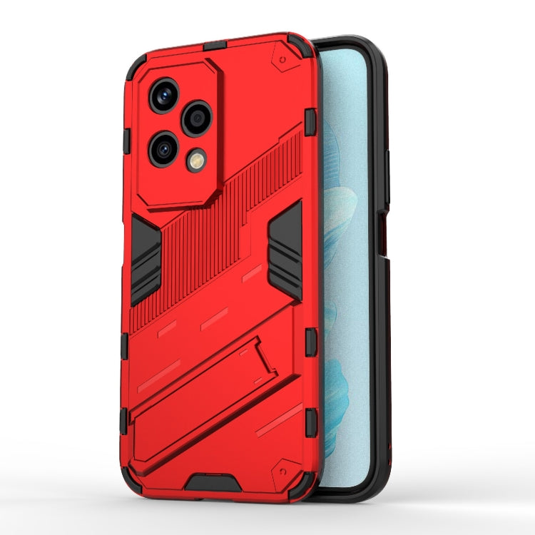 For Honor 200 Lite Global Punk Armor 2 in 1 PC + TPU Phone Case with Holder(Red) - Honor Cases by PMC TechLife | Online Shopping South Africa | PMC TechLife | Buy Now Pay Later Mobicred