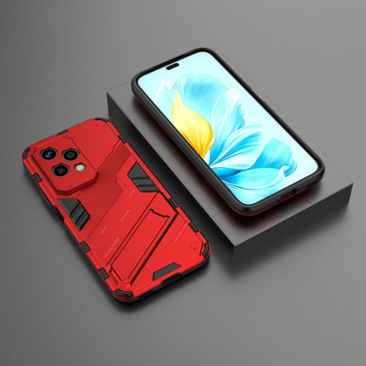 For Honor 200 Lite Global Punk Armor 2 in 1 PC + TPU Phone Case with Holder(Red) - Honor Cases by PMC TechLife | Online Shopping South Africa | PMC TechLife | Buy Now Pay Later Mobicred