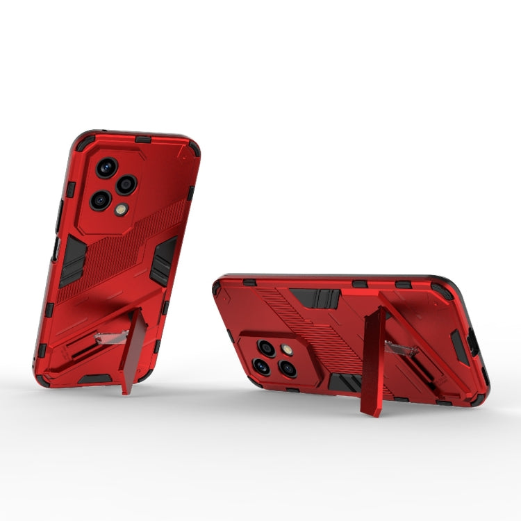 For Honor 200 Lite Global Punk Armor 2 in 1 PC + TPU Phone Case with Holder(Red) - Honor Cases by PMC TechLife | Online Shopping South Africa | PMC TechLife | Buy Now Pay Later Mobicred