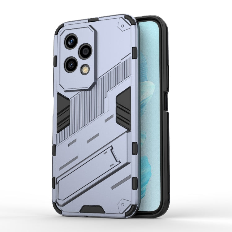 For Honor 200 Lite Global Punk Armor 2 in 1 PC + TPU Phone Case with Holder(Grey) - Honor Cases by PMC TechLife | Online Shopping South Africa | PMC TechLife | Buy Now Pay Later Mobicred