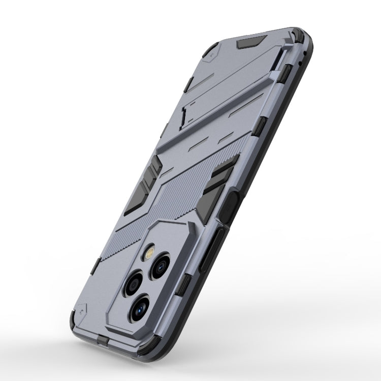 For Honor 200 Lite Global Punk Armor 2 in 1 PC + TPU Phone Case with Holder(Grey) - Honor Cases by PMC TechLife | Online Shopping South Africa | PMC TechLife | Buy Now Pay Later Mobicred