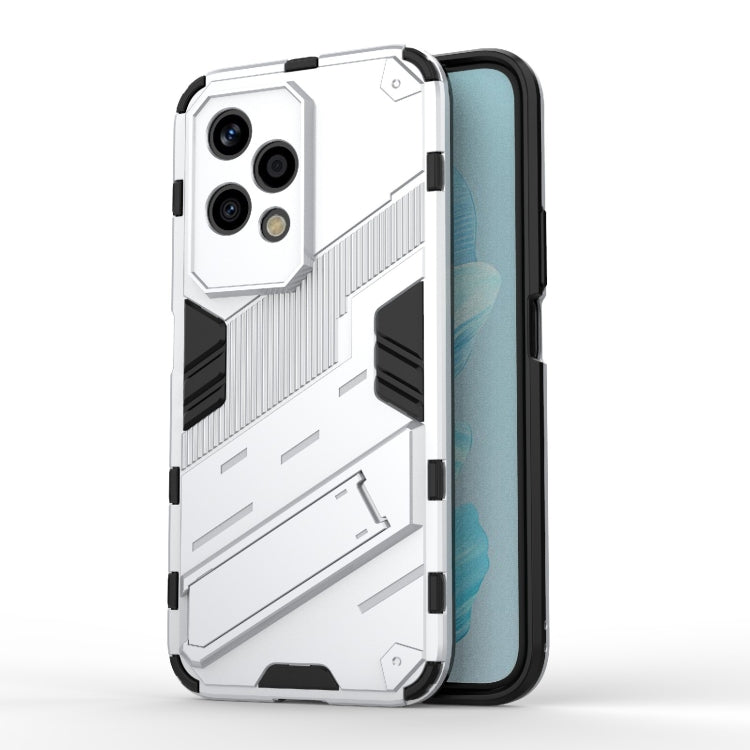 For Honor 200 Lite Global Punk Armor 2 in 1 PC + TPU Phone Case with Holder(White) - Honor Cases by PMC TechLife | Online Shopping South Africa | PMC TechLife | Buy Now Pay Later Mobicred