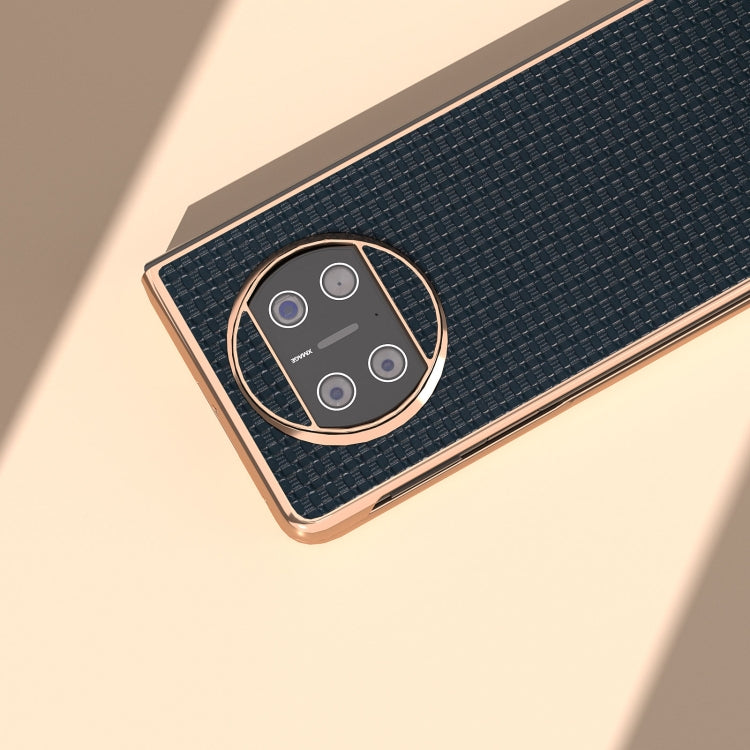 For Huawei Mate X3 Genuine Leather Luxury Series Nano Plating Phone Case(Royal Blue) - Huawei Cases by PMC TechLife | Online Shopping South Africa | PMC TechLife | Buy Now Pay Later Mobicred