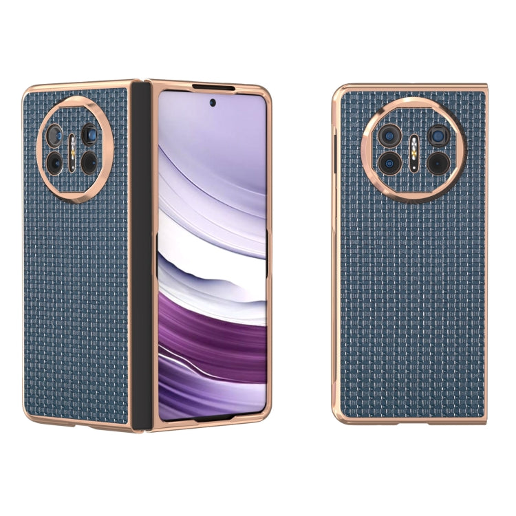 For Huawei Mate X5 Genuine Leather Luxury Series Nano Plating Phone Case(Royal Blue) - Huawei Cases by PMC TechLife | Online Shopping South Africa | PMC TechLife | Buy Now Pay Later Mobicred