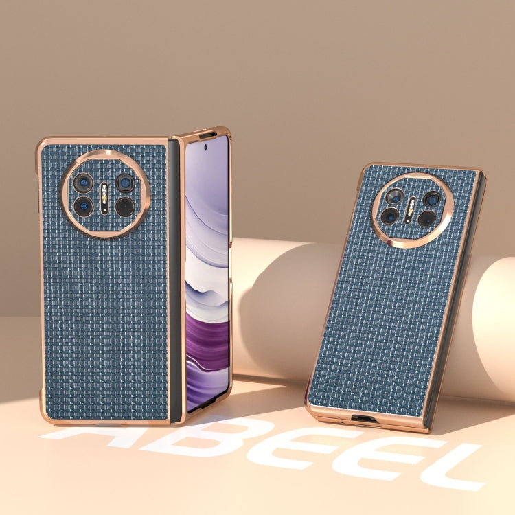 For Huawei Mate X5 Genuine Leather Luxury Series Nano Plating Phone Case(Royal Blue) - Huawei Cases by PMC TechLife | Online Shopping South Africa | PMC TechLife | Buy Now Pay Later Mobicred