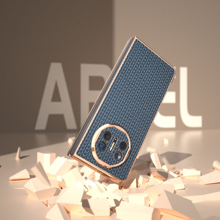 For Huawei Mate X5 Genuine Leather Luxury Series Nano Plating Phone Case(Royal Blue) - Huawei Cases by PMC TechLife | Online Shopping South Africa | PMC TechLife | Buy Now Pay Later Mobicred