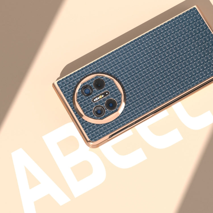 For Huawei Mate X5 Genuine Leather Luxury Series Nano Plating Phone Case(Royal Blue) - Huawei Cases by PMC TechLife | Online Shopping South Africa | PMC TechLife | Buy Now Pay Later Mobicred