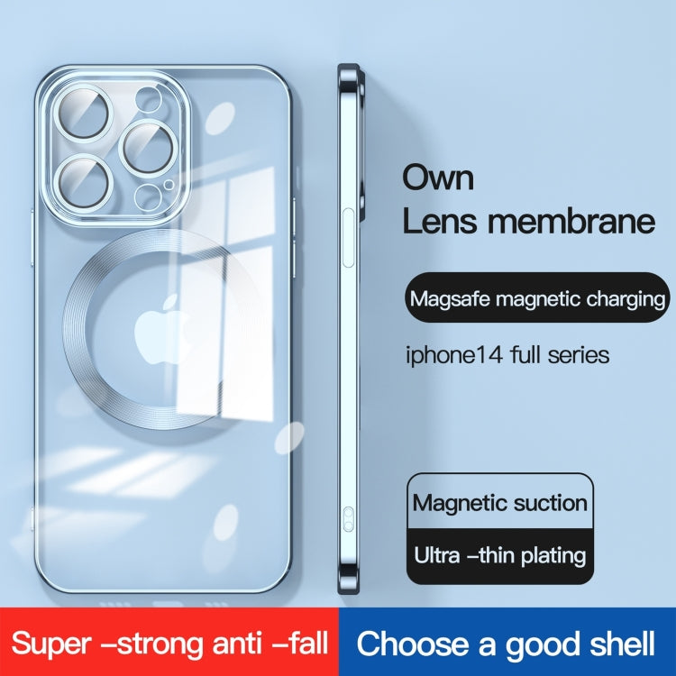 For iPhone 15 Pro Lens Protector MagSafe Electroplated Phone Case(Navy Blue) - iPhone 15 Pro Cases by PMC TechLife | Online Shopping South Africa | PMC TechLife