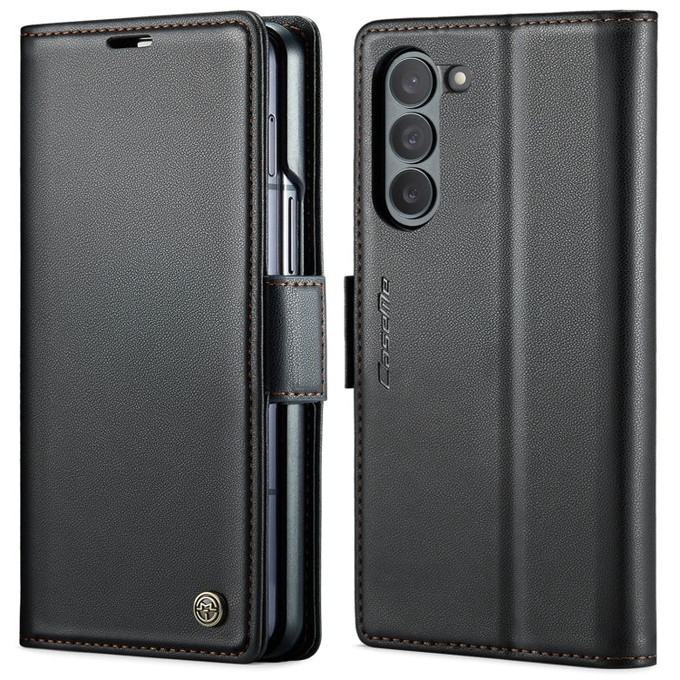 For Samsung Galaxy Z Fold6 5G CaseMe 023 Butterfly Buckle Litchi Texture RFID Anti-theft Leather Phone Case(Black) - Galaxy Z Fold6 5G Cases by CaseMe | Online Shopping South Africa | PMC Jewellery | Buy Now Pay Later Mobicred