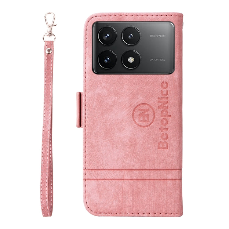 For Xiaomi Redmi K70 / K70 Pro 5G BETOPNICE Dual-side Buckle Leather Phone Case(Pink) - Xiaomi Cases by BETOPNICE | Online Shopping South Africa | PMC Jewellery | Buy Now Pay Later Mobicred