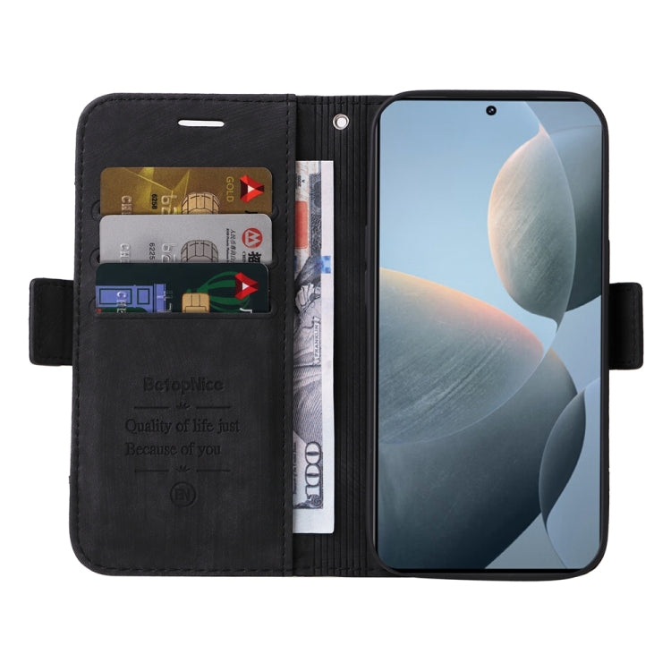 For Xiaomi Redmi K70 / K70 Pro 5G BETOPNICE Dual-side Buckle Leather Phone Case(Black) - Xiaomi Cases by BETOPNICE | Online Shopping South Africa | PMC Jewellery | Buy Now Pay Later Mobicred